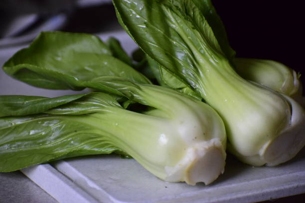 istock Some Shanghai Bok Choy Washed on the Cutting Board 848997492