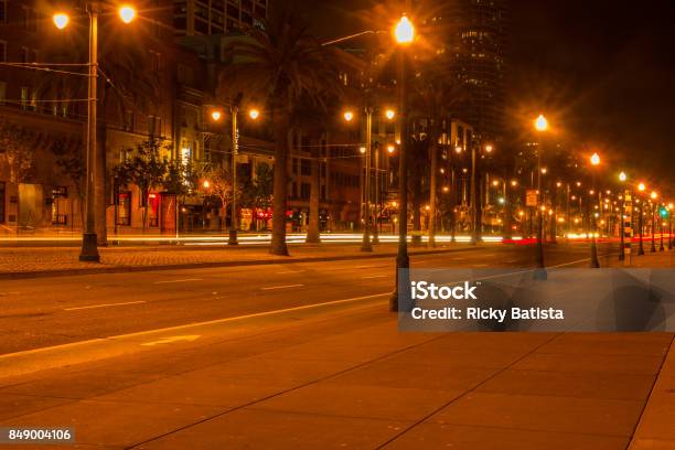 San Francisco City Lights With Large Amounts Of Fog Stock Photo - Download Image Now