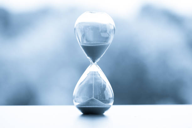 istock Sand clock, business time management concept 849004648