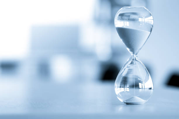 istock Sand clock, business time management concept 849004738