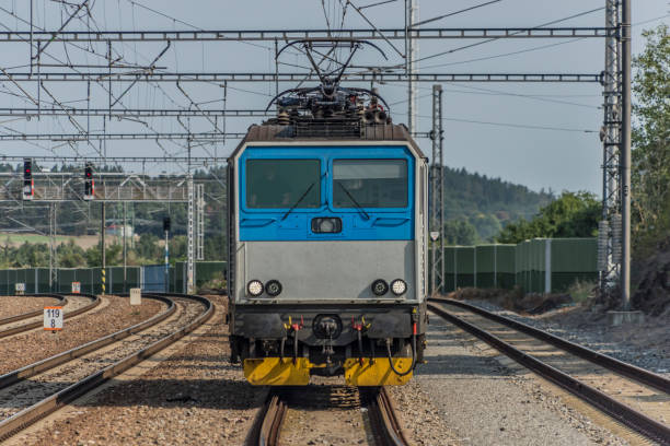istock Trains in Olbramovice station with platforms 849007506