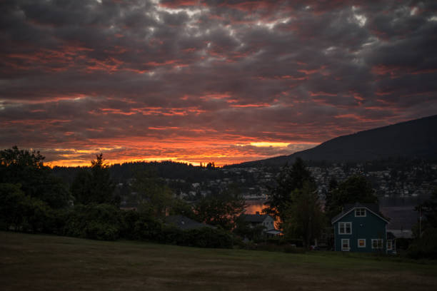 istock Sunset over island cottages 849034452