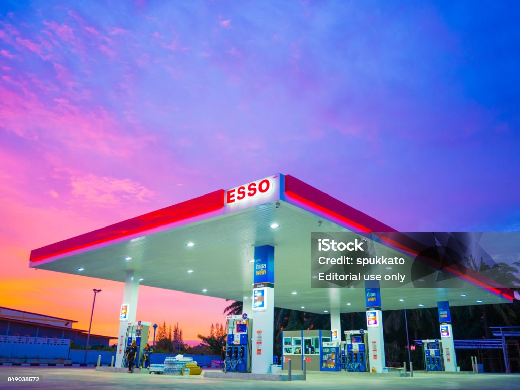 Esso Gas Station With Beautiful Background During Sunset Stock Photo - Download Image Now - iStock Esso Gas Station With Beautiful Background During Sunset Stock Photo - Download Image Now - iStock