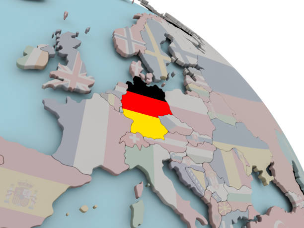 istock Map of Germany with flag 849048970