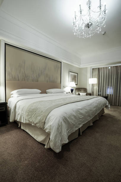istock Elegant and comfortable bedroom interior 849052508