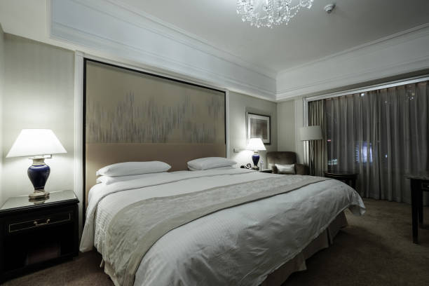 istock Elegant and comfortable bedroom interior 849053606