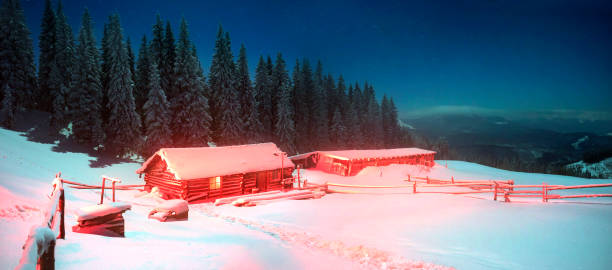 istock Hut on the background Chernogora 849054218