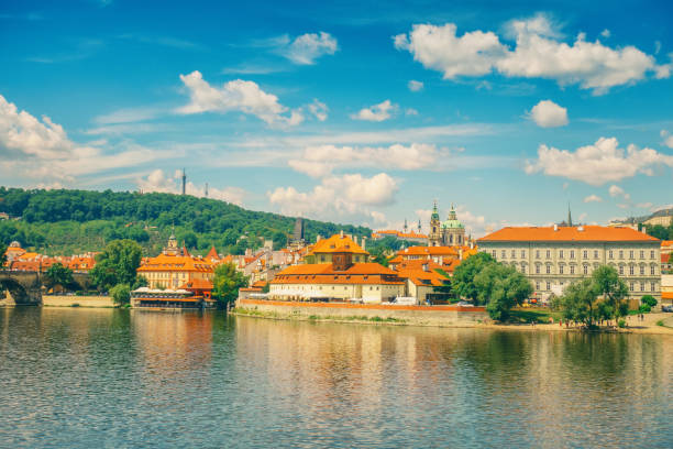 istock Prague panorama city skyline, Prague, Czechia, on Vltava river 849058748