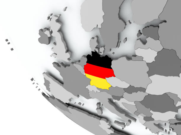 istock Flag of Germany on political globe 849062510