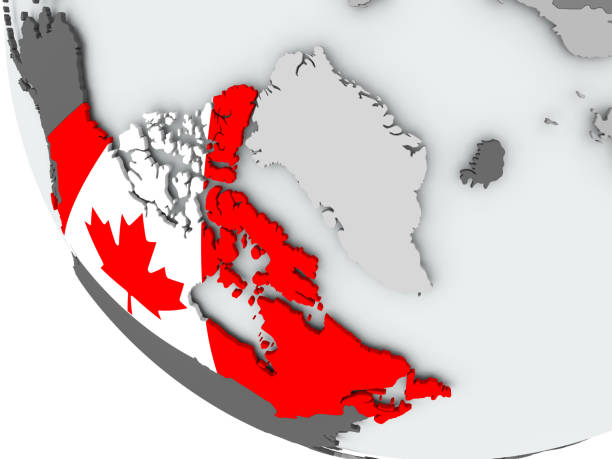 istock Flag of Canada on political globe 849062586