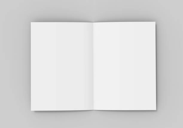 istock A3 A4 A5 half-fold or by-fold brochure blank white template for mock up and presentation design. 3d illustration. 849067146