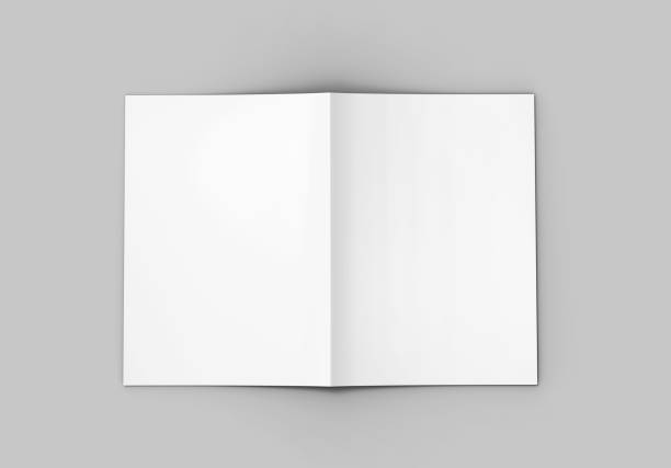 istock A3 A4 A5 half-fold or by-fold brochure blank white template for mock up and presentation design. 3d illustration. 849069330