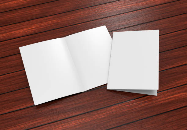 istock A3 A4 A5 half-fold or by-fold brochure blank white template for mock up and presentation design. 3d illustration. 849069982