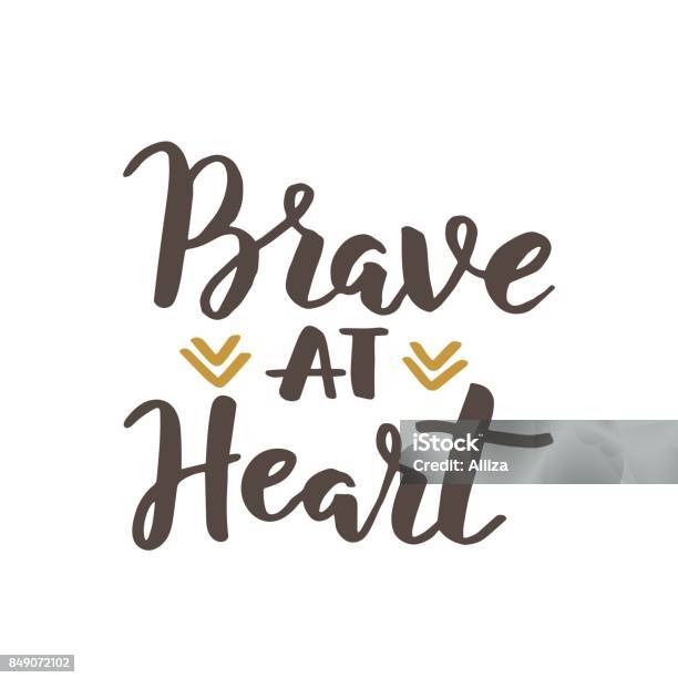 Brave In Lettering Brave And Wild Lettering Stock Illustration - Download Image Now - Art ...