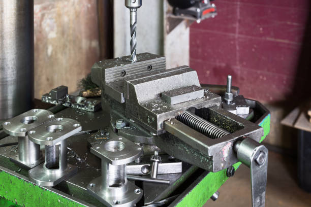 istock Drilling machine. The drill bit is installed in the drill chuck 849077096
