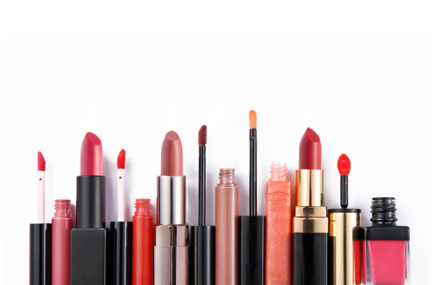istock Set of lipstick isolated on white 849078464