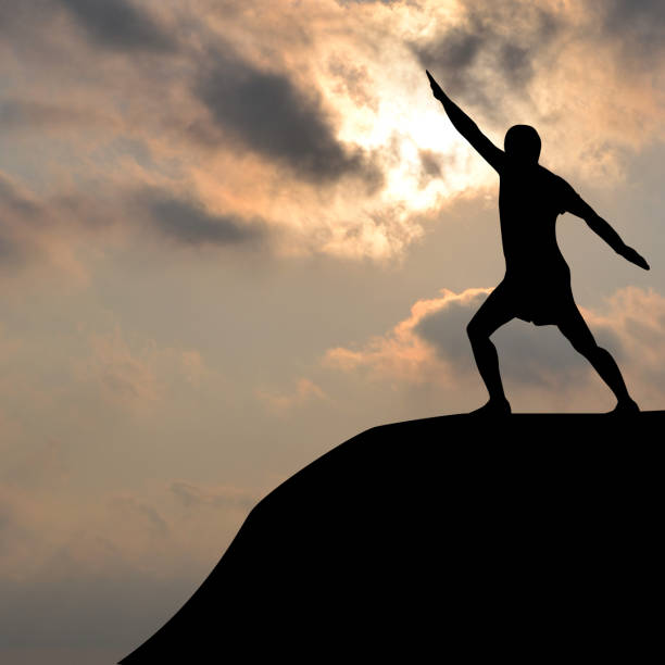istock Silhouette of man practicing yoga 849088832
