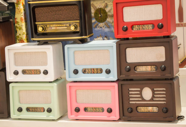 istock Set of retro styled old radios 849089644