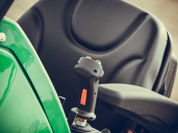istock Operating system on big industrial agricultural machine 849092436