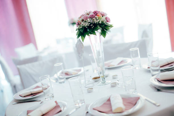istock Wedding decoration with flowers 849098758