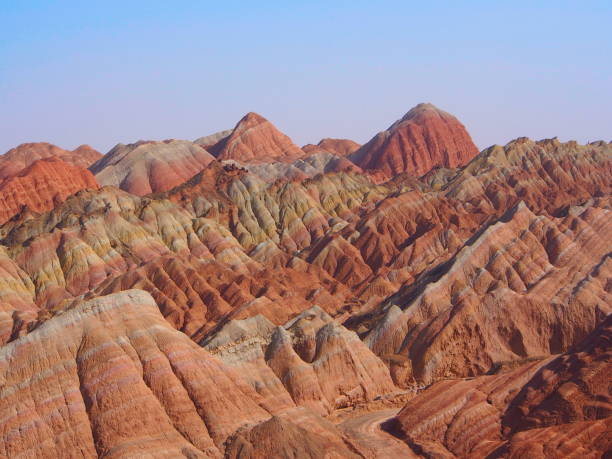 Rainbow Mountain Landform, Zhangye Danxia, Gansu , China Rainbow Mountain Landform, Zhangye Danxia, Gansu , China. Incredible danxia landform stock pictures, royalty-free photos & images