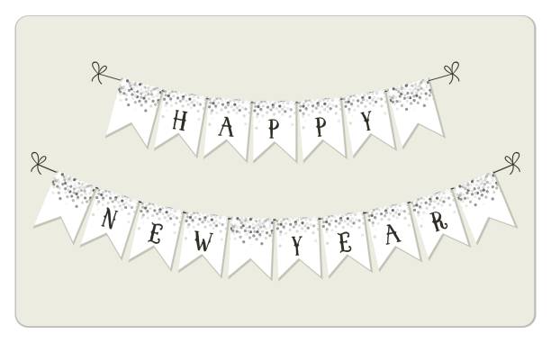 istock Festive luxury banner Happy New Year with glamour golden glitter confetti 849107316