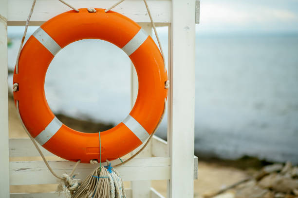 istock life ring on the Black sea coast 849114258