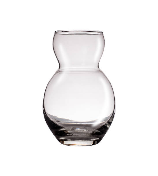 istock Clear glass vase isolated on a white background 849121164