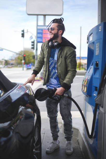 istock Man at the gas station 849132358
