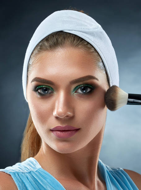 istock Girl making professional makeup with ankle. 849137736
