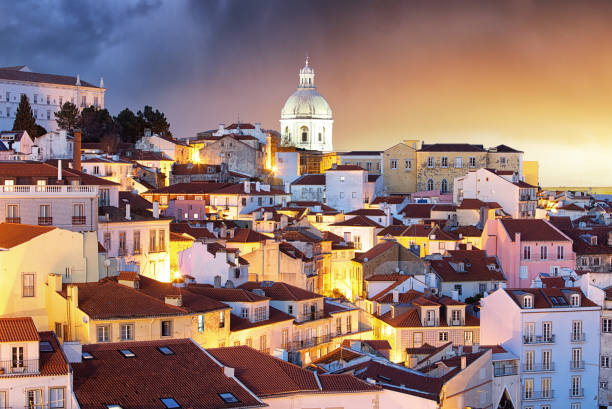 istock Lisbon at night from miraduro Portas do Sol 849140008