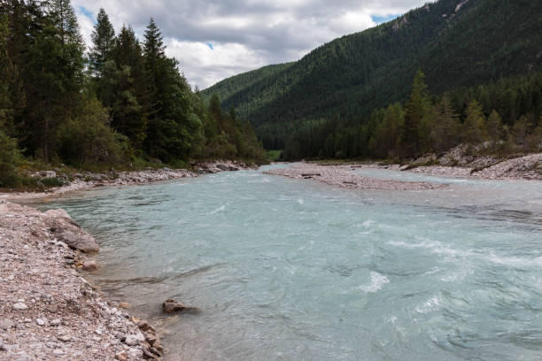 istock Stream with White Pure Water and Mountains in background 849141414