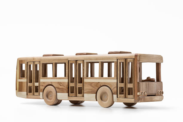 istock Wooden bus, toy for boys. 849146516