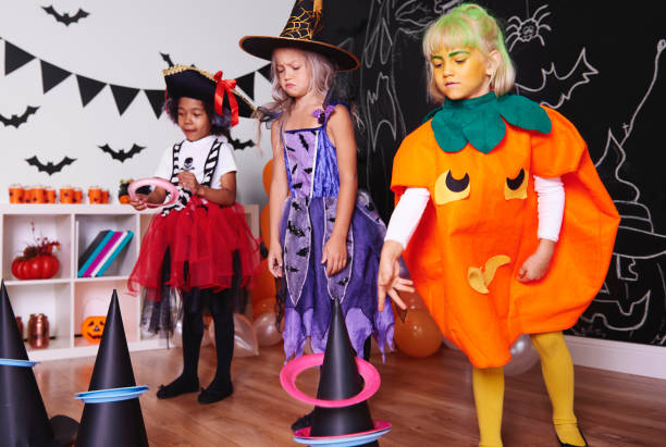 istock Children actively spending time at Halloween party 849157950