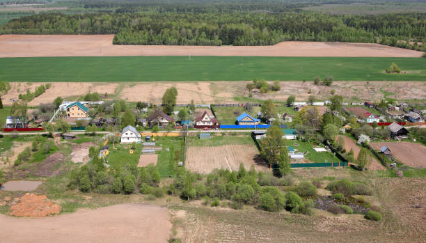 istock Aerial Views - Russian village 849159338