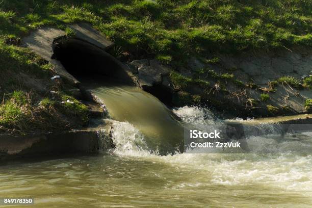 Water Pollution Stock Photo - Download Image Now - Sewage, River, Sewage Treatment Plant