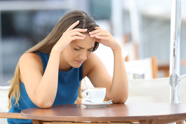 istock Sad woman complaining in a coffee shop 849181242