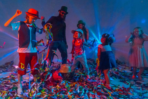 istock Funny Adults and Children on Disco 849182000