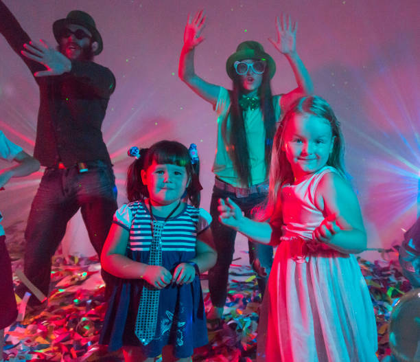 istock Funny Children and Adults on Disco 849182010