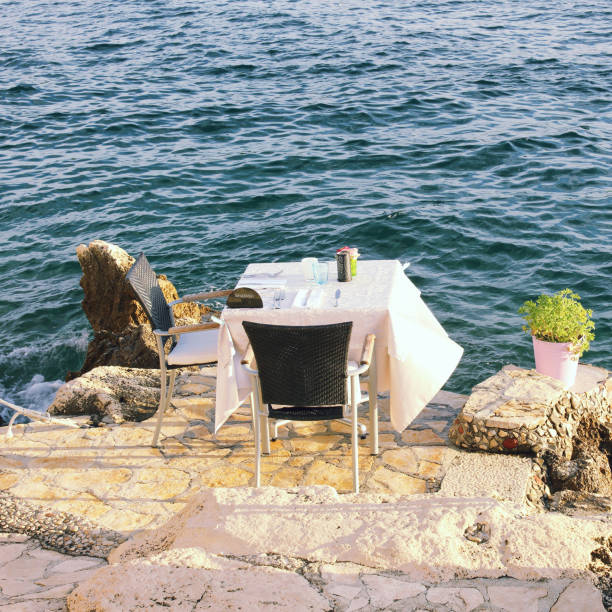 istock table for two at the Adriatic sea 849187910