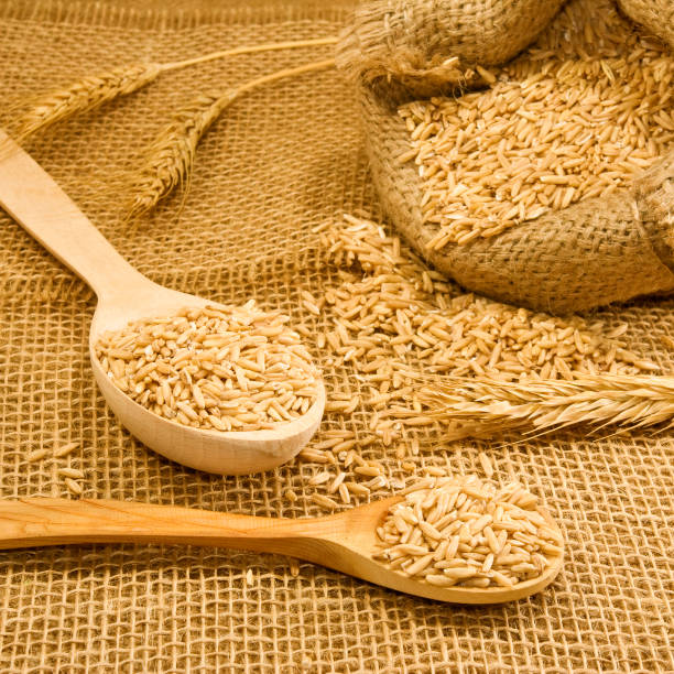 istock wheat in sack and spikelets closeup 849188342