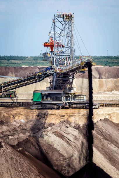 istock Steel giant machines used in brown coal opencast mining 849191988