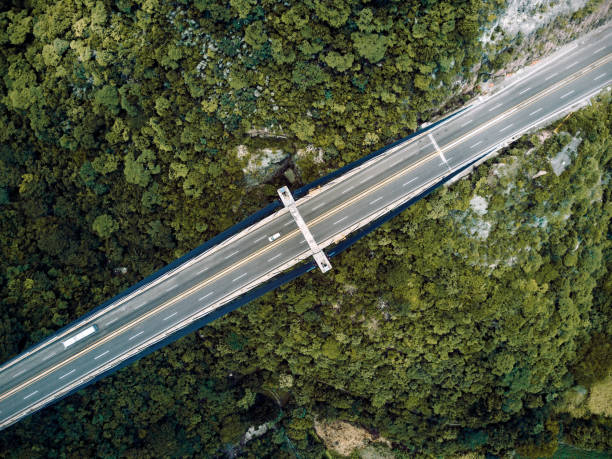 istock Aerial view of a bridge 849193526