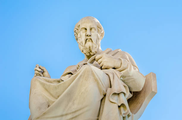 istock Marble statue of the Great ancient Greek philosopher Plato. 849212438