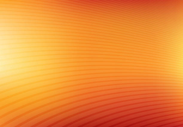 ilustrações de stock, clip art, desenhos animados e ícones de abstract orange and yellow mesh gradient with curve lines pattern textured background, vector - red hot