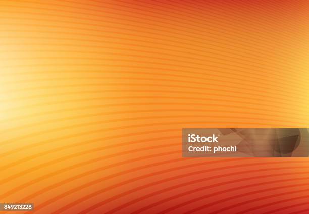 Abstract Orange And Yellow Mesh Gradient With Curve Lines Pattern Textured Background Vector Stock Illustration - Download Image Now