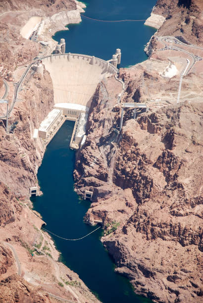 istock Aerial view of hoover dam 849215286