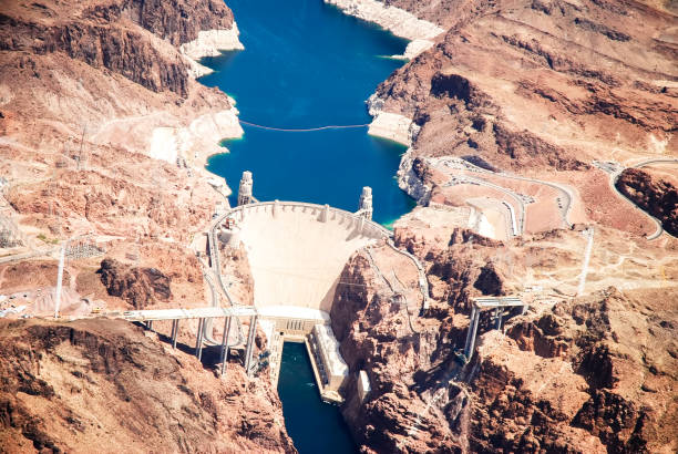 istock Aerial view of hoover dam 849215478