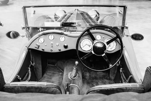 istock Retro interior of old automobile 849215766