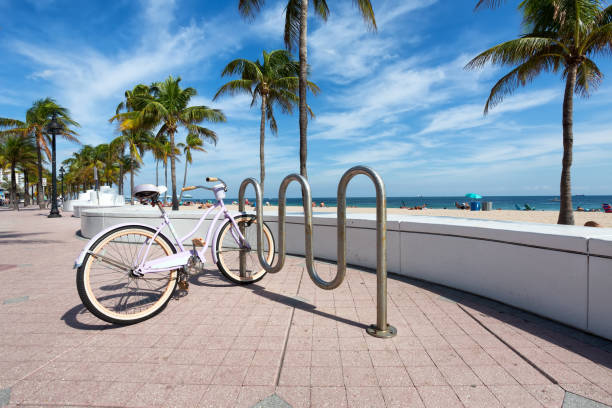 istock A lbike parked next to t Fort Lauderdale Beach 849216062